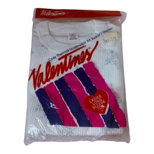 Vintage Valentines Women’s Thermal Long Sleeve Top M NIP USA